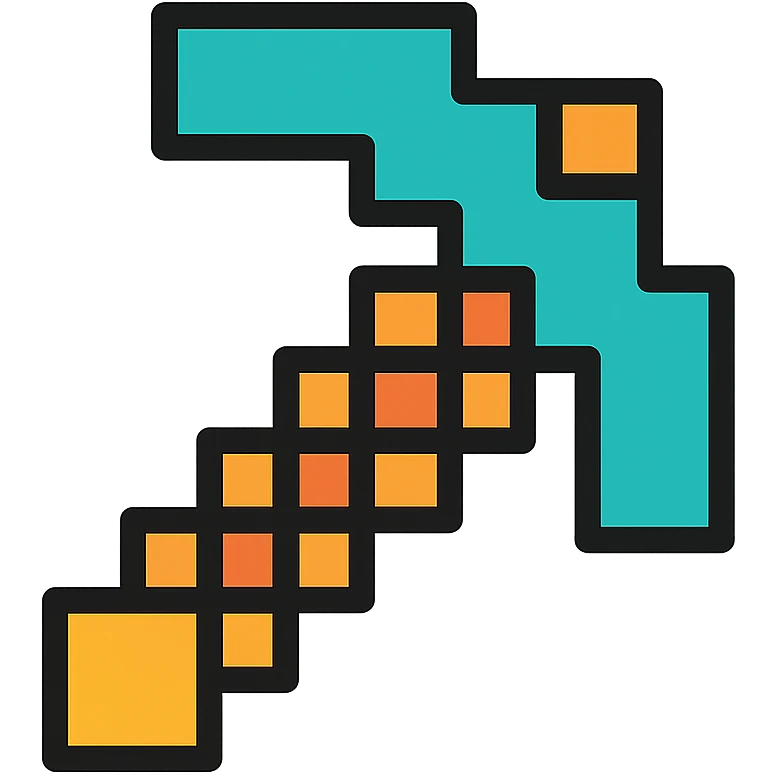 Minecraft pickaxe icon emoji