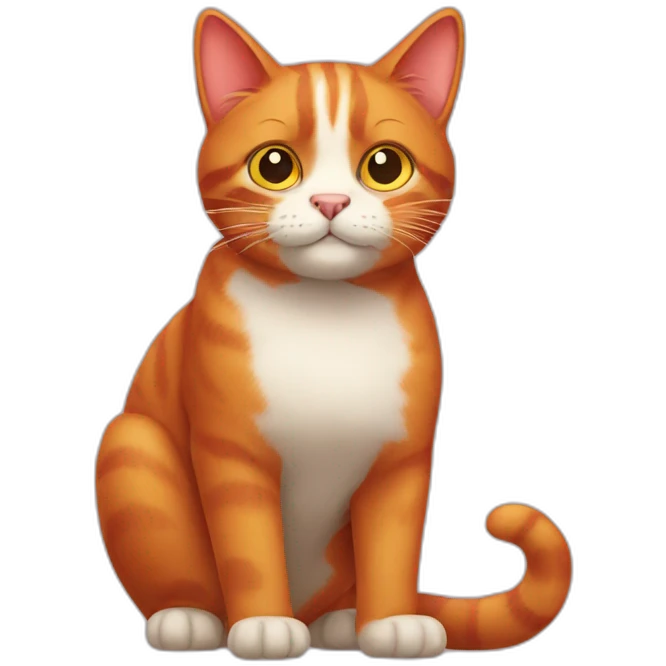 Red cat emoji