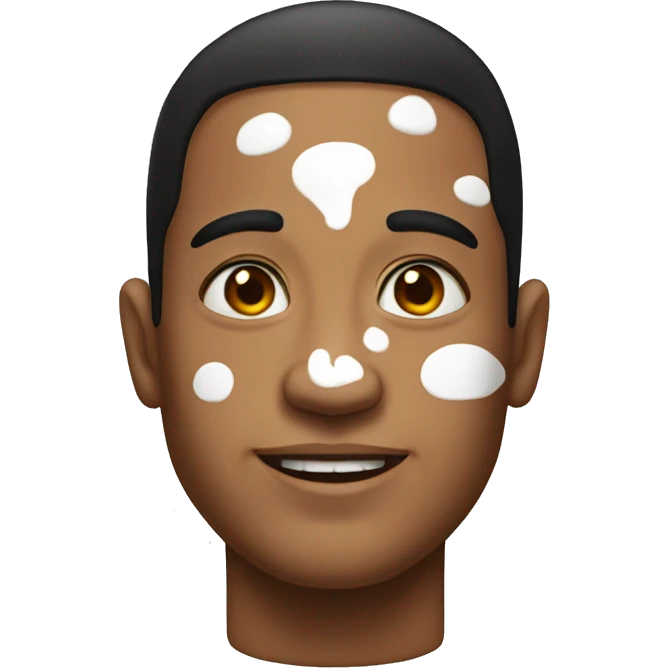 Man with vitiligo skin condition emoji