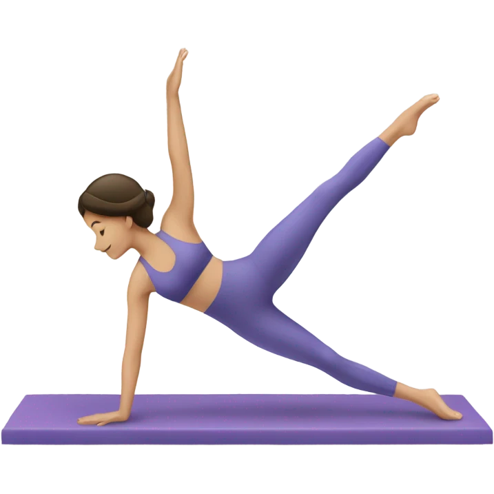 Brunette doing Pilates emoji
