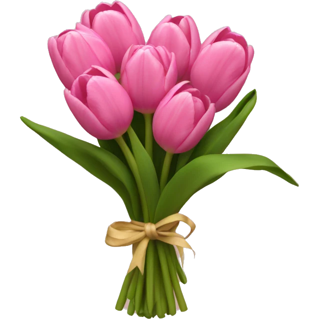 pink tulip bouquet emoji