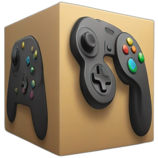 manette dans un cube emoji