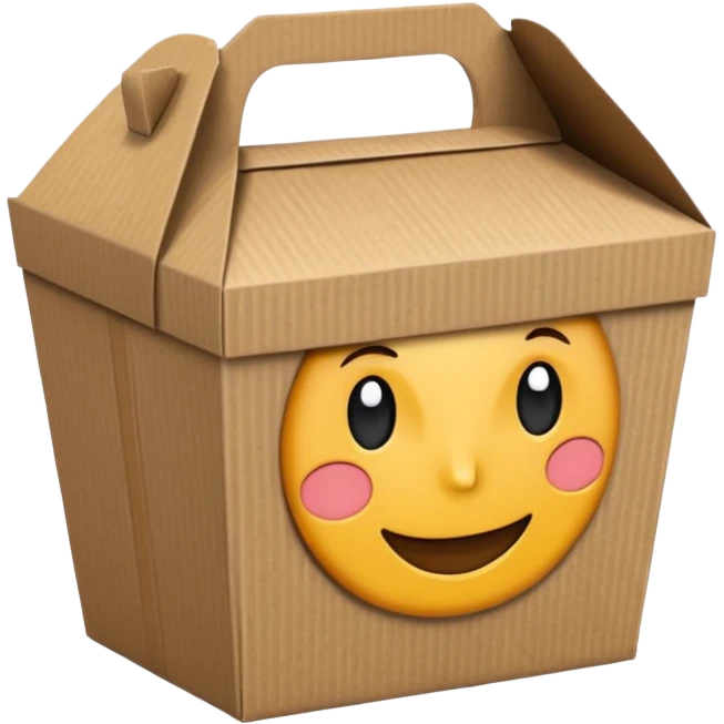 Takeaway Food Box black  emoji