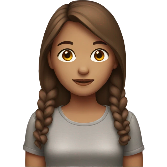 Girl with brown hair emoji