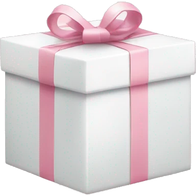 Light pink Christmas gifts under a white Christmas tree  emoji
