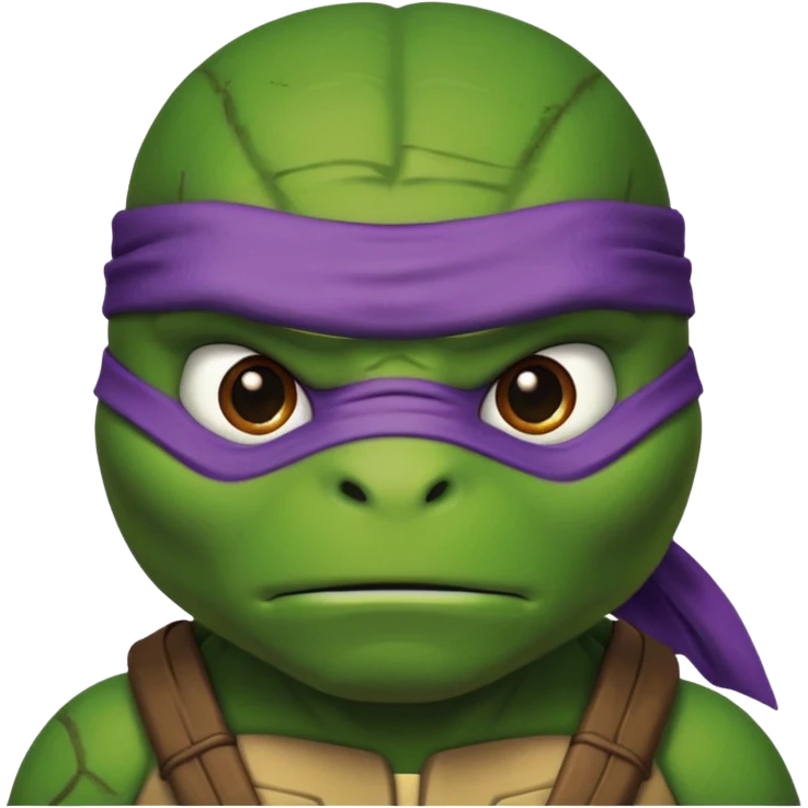 Donatello from Teenage Mutant Ninja Turtles, with a determined expression emoji