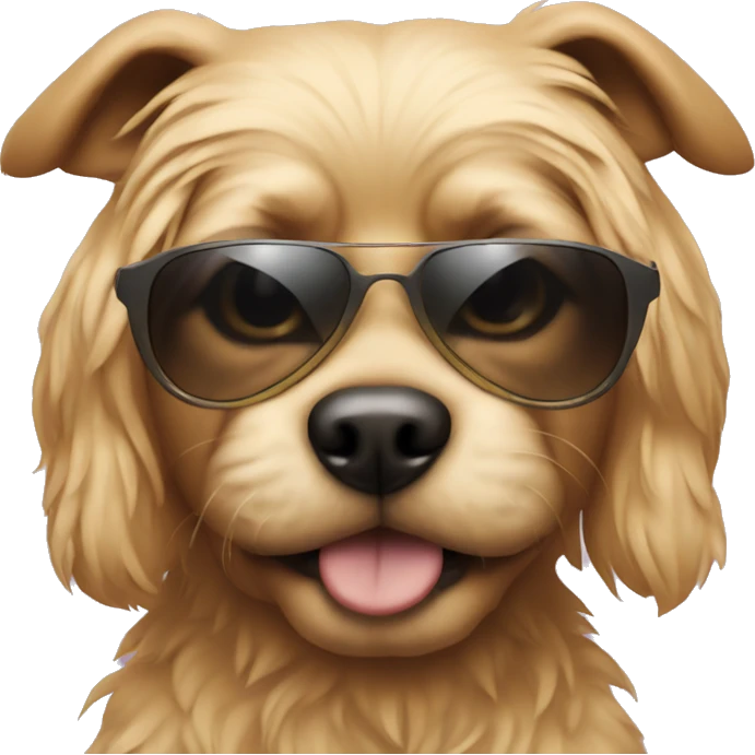 Dog with sunglasses emoji