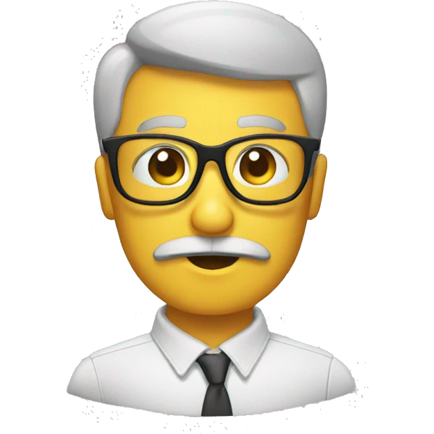 emoji con gafas y pensativo  emoji