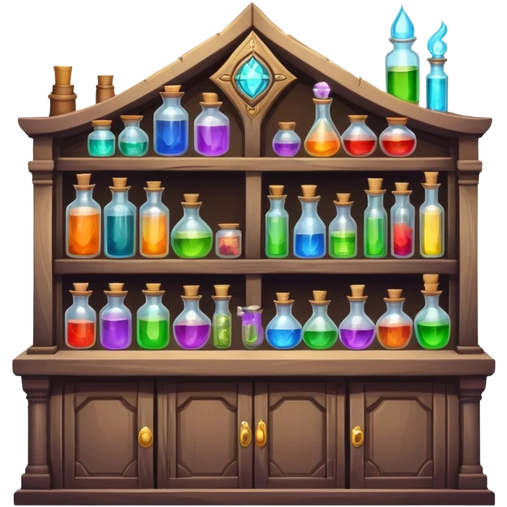 Magical fantasy shop with potions, spell books, and enchanted items emoji