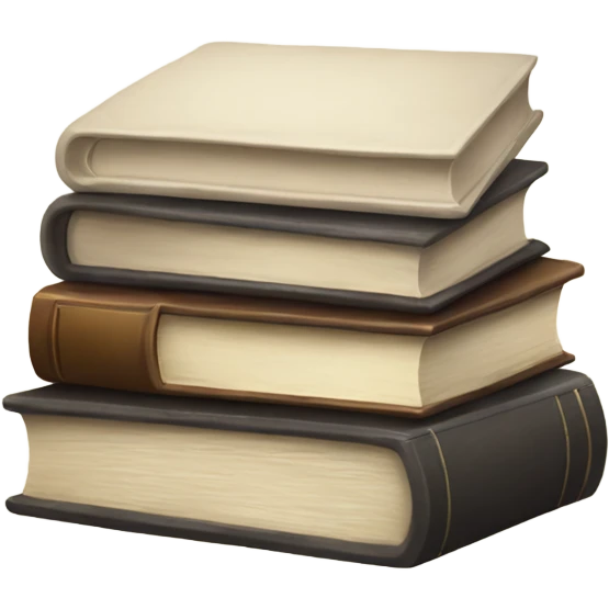 neutral stack of books emoji