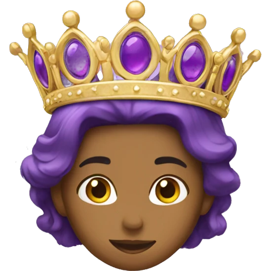 Purple tiara royal emoji
