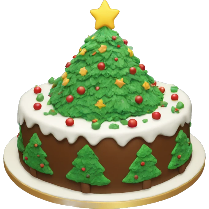 Christmas tree cake  emoji