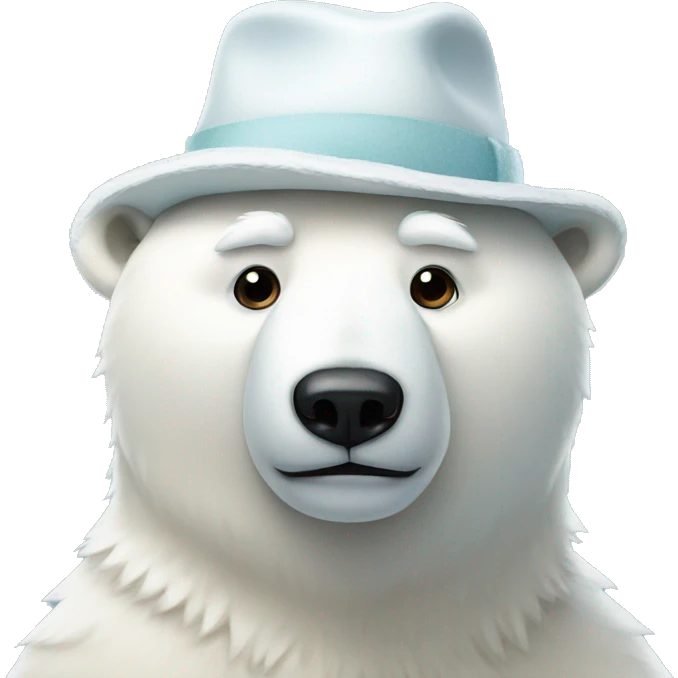 Polar bear with hat emoji