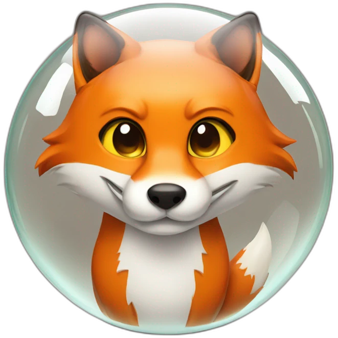 fox in a glass globe emoji