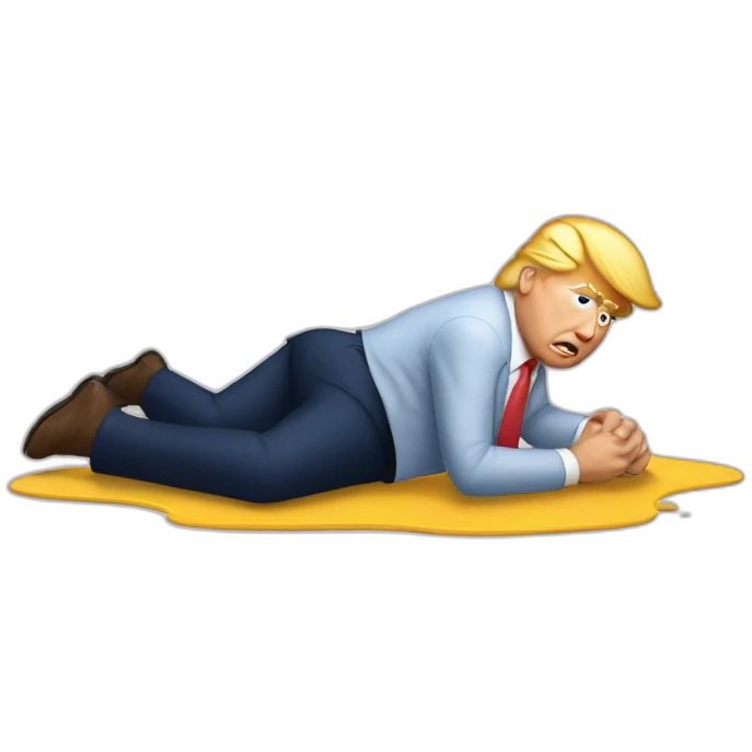Donald trump lying on the floor emoji