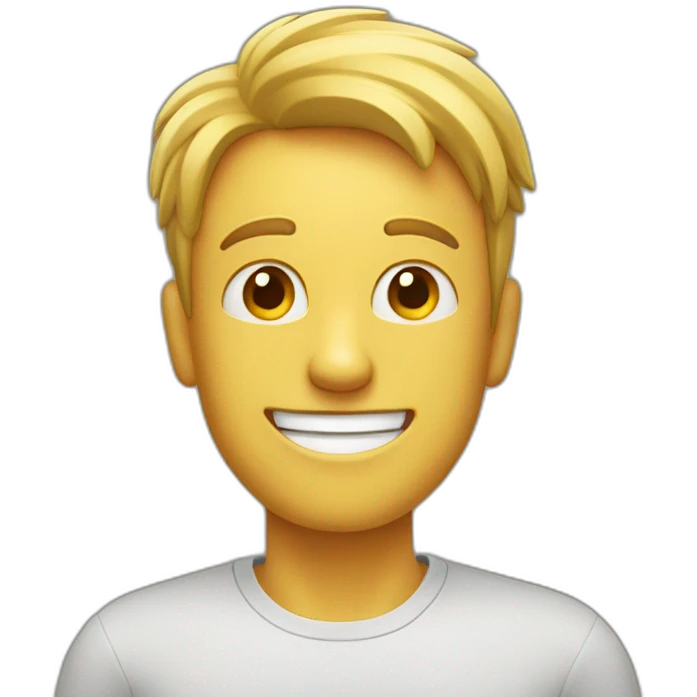 Happy guy with attention deficit disorder emoji
