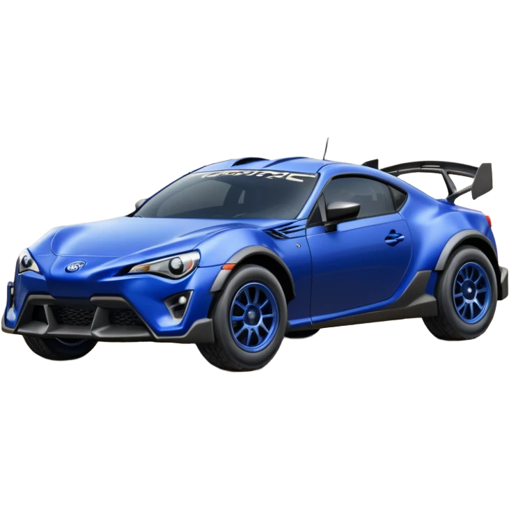 Off-road Lengthened 4-door wheelbase widened pearly midnight dark cobalt blue 2nd generation 2025 Toyota 86 off-road hypercar racer emoji