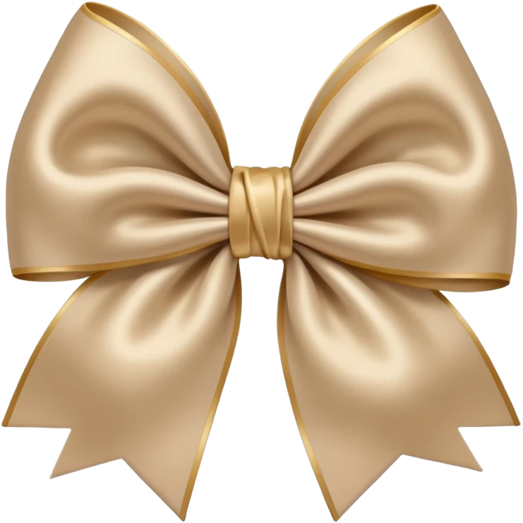 Beige bow emoji