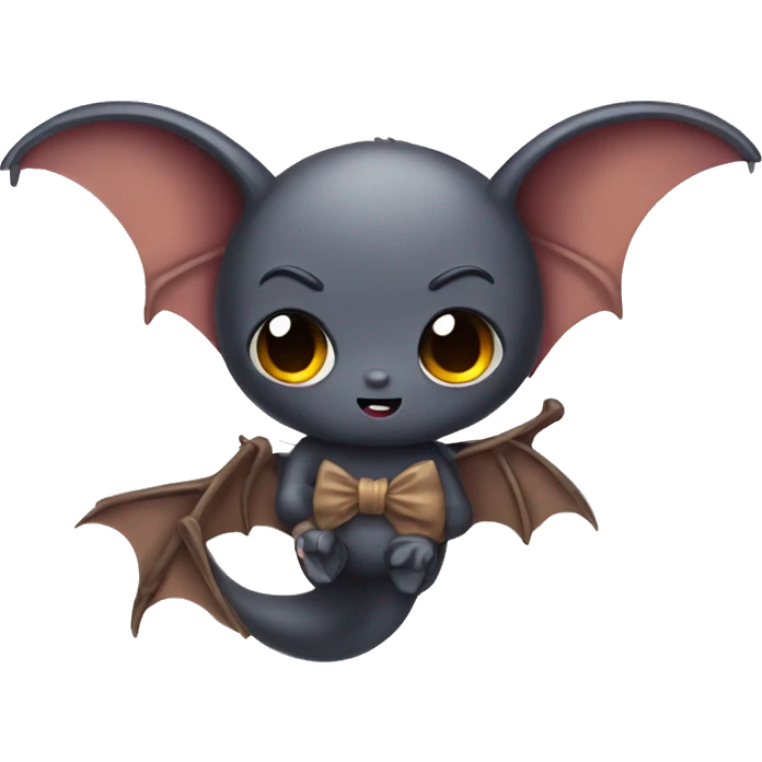Bat with a bow emoji