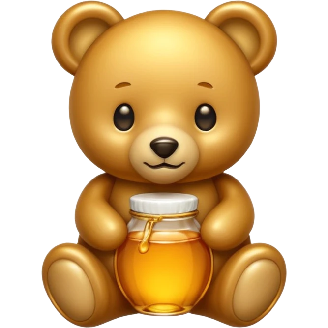 Teddy bear shaped honey  emoji
