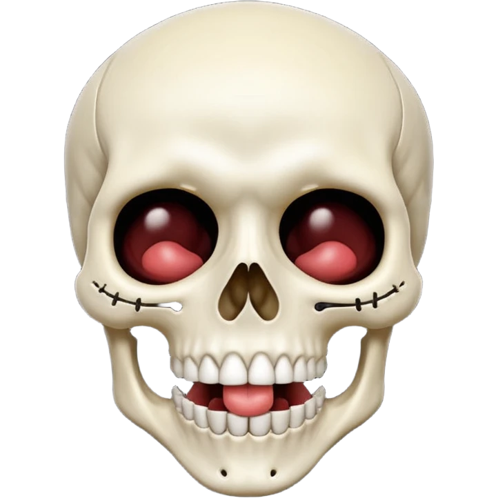 Skeleton with his tongue out emoji