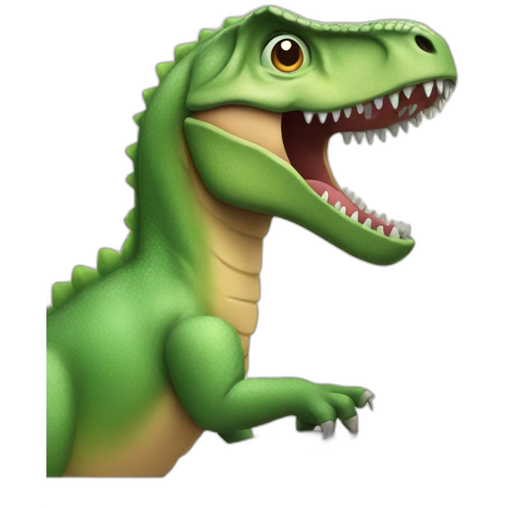 dinosaur working on a laptop emoji