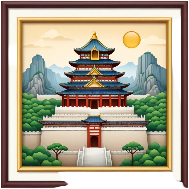 Cinematic Realistic Imperial City of Hu·∫ø Landmark Emoji, showcasing historic palaces and temples rendered with intricate textures and regal, soft lighting. emoji