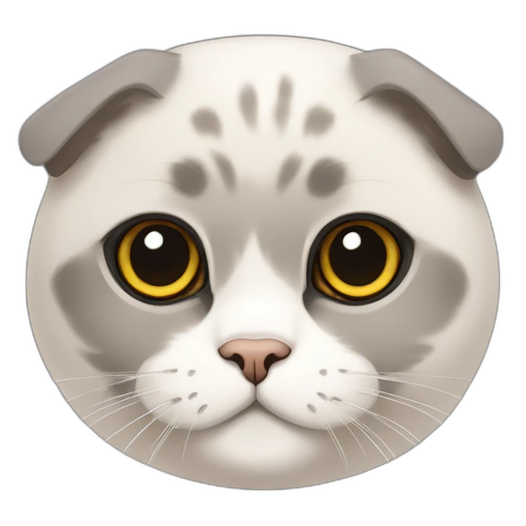 Scottish fold cat emoji