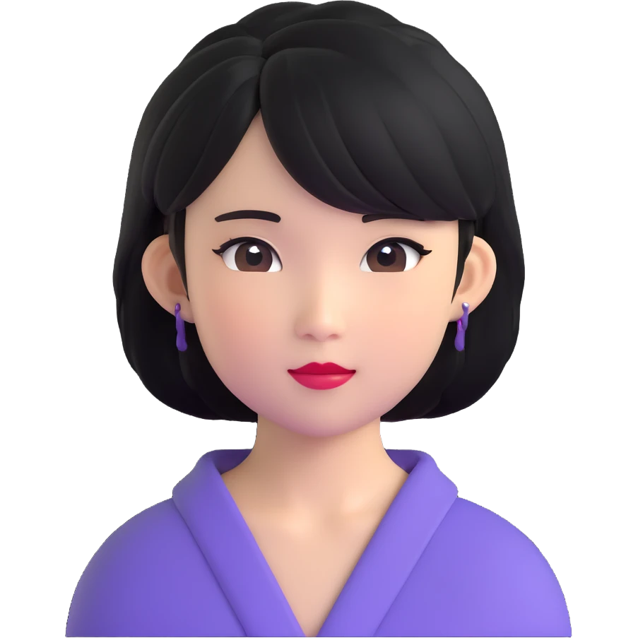 Asian girl with hairstyle like Tate McRae emoji