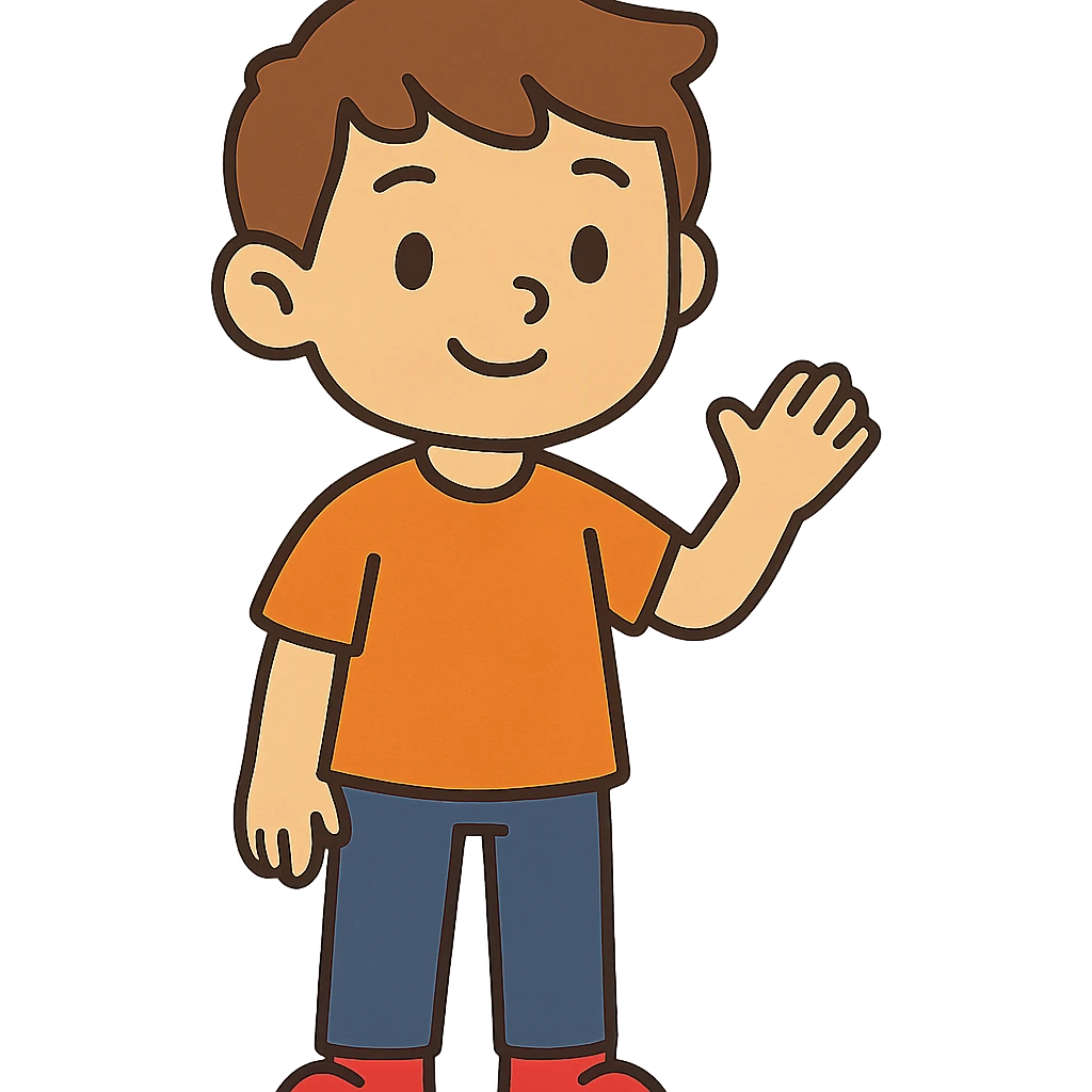 flat toon style boy emoji