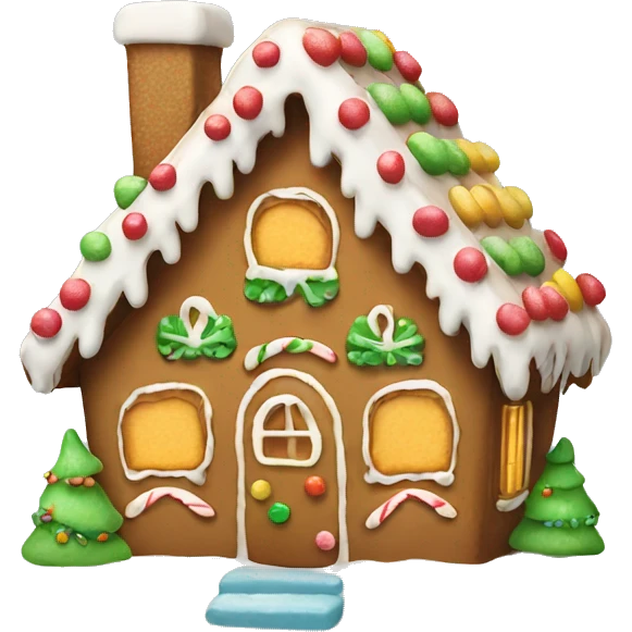 Cute gingerbread house  emoji