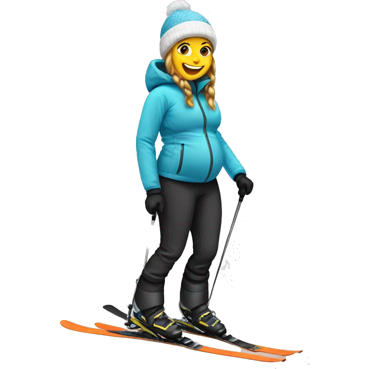 Pregnatlady on Ski emoji