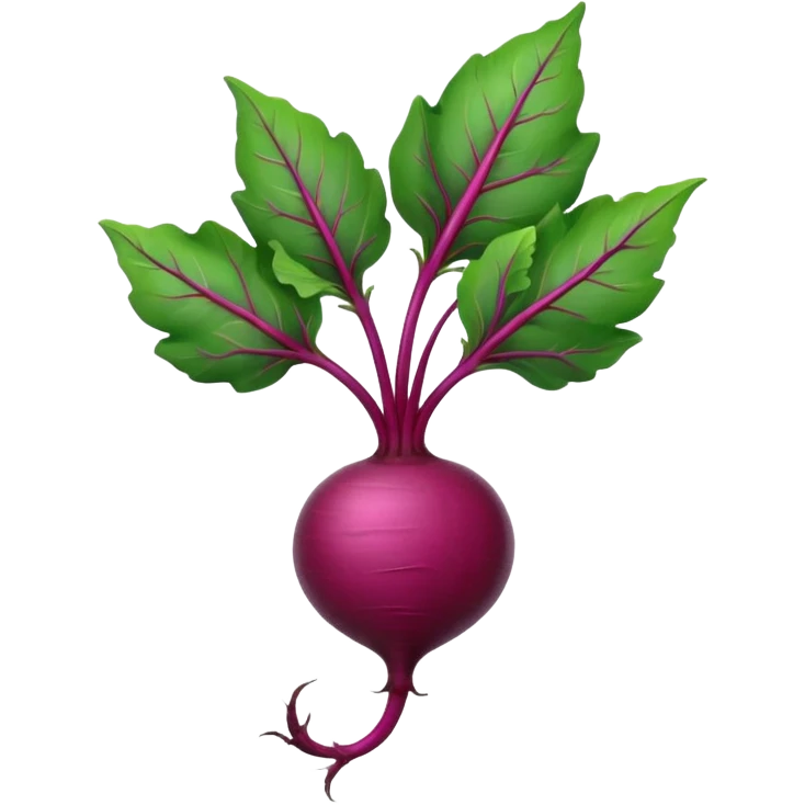 beet with a very long green leaf stem emoji