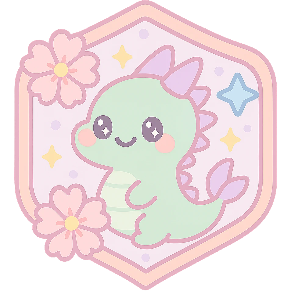 Enhance the badge with more vibrant, bold, and saturated colors in an anime style. Keep the traditional Japanese dragon inside the badge, the Japanese crest shape, gold border, sakura flowers, ninja star, and sparkly effects. Add anime-style highlights and shading to emphasize depth and vibrancy. Maintain a transparent background. Sized for Twitch or Discord use. emoji