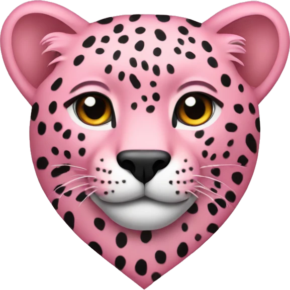 light pink cheetah heart emoji