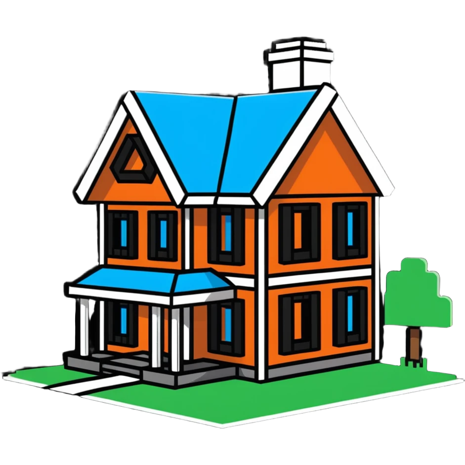 Minecraft house emoji