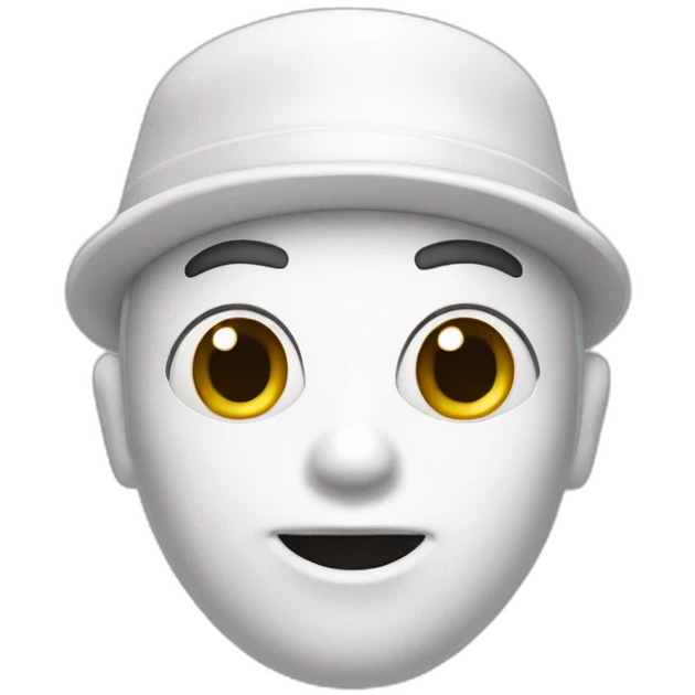 Tchoupie en blanc emoji