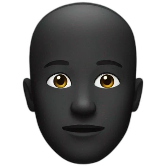 Visage noir emoji