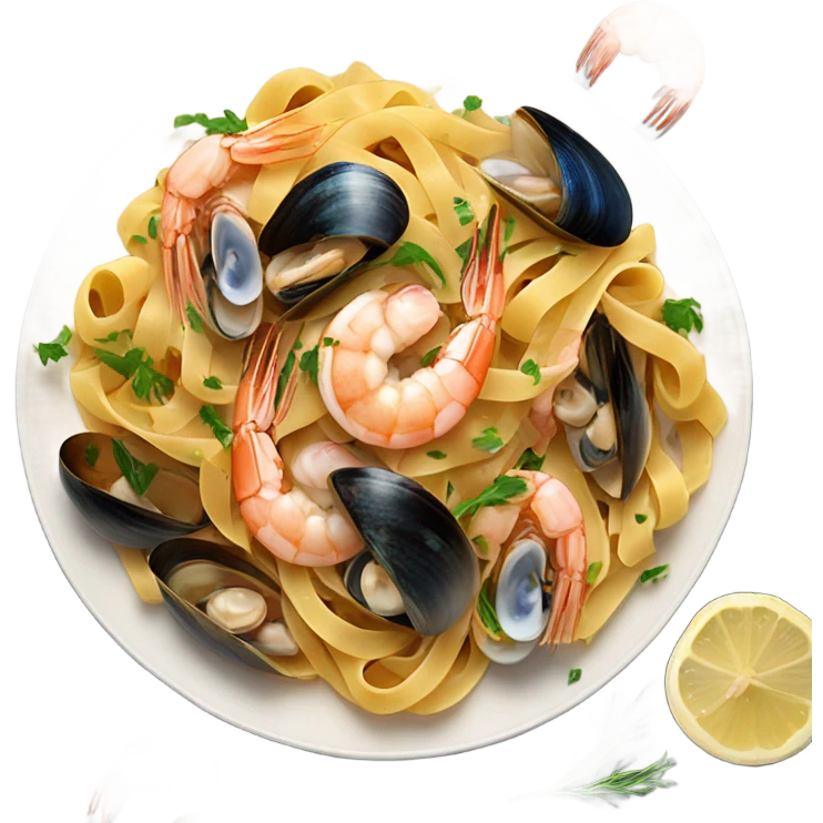 Pasta with seafood  emoji