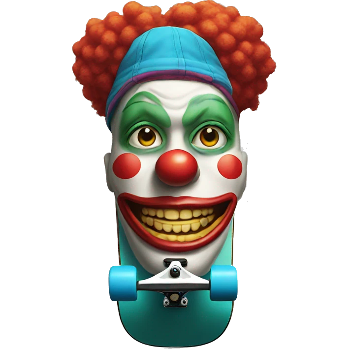 clown skateboard cap emoji