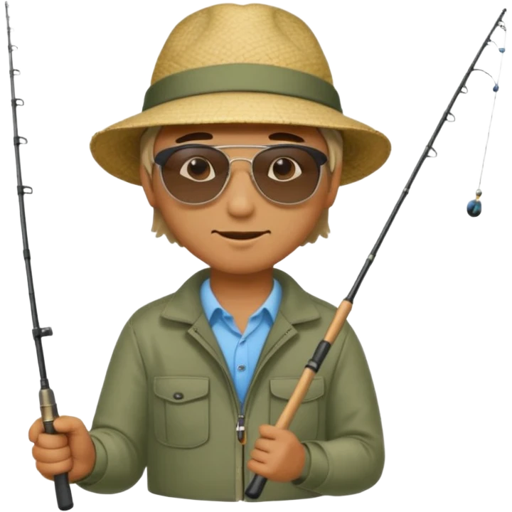 man casting a fishing rod emoji