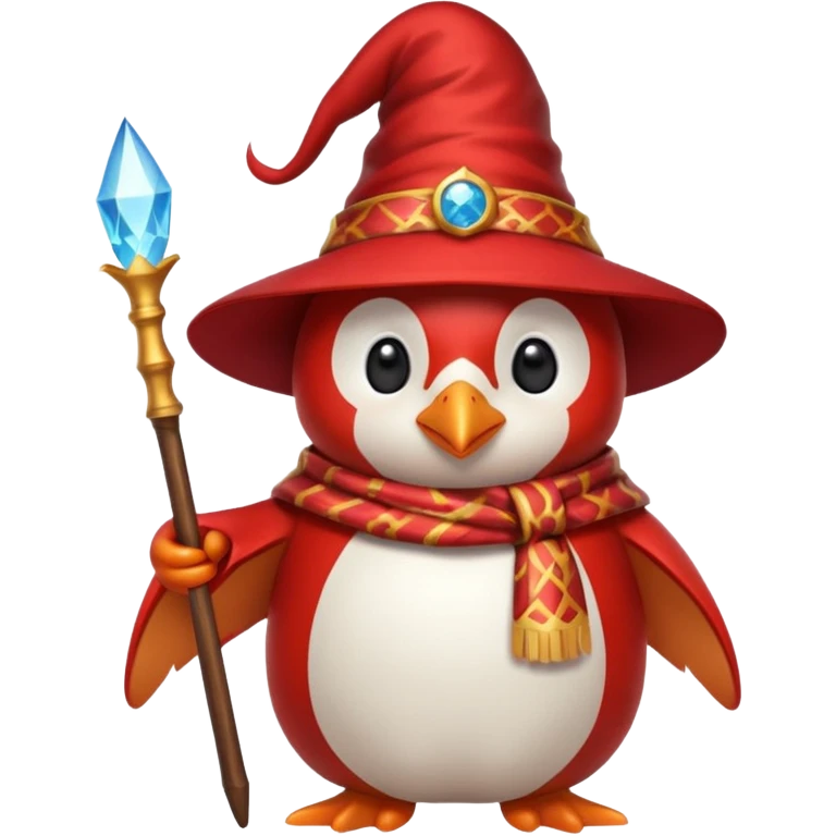 red Penguin Wizard emoji