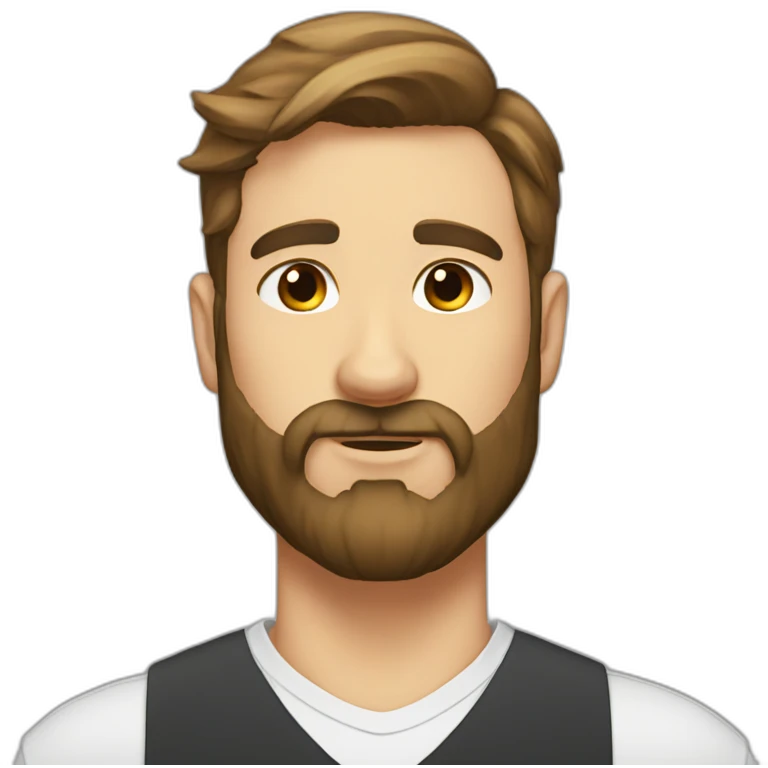 Beard white handsome gymrat emoji