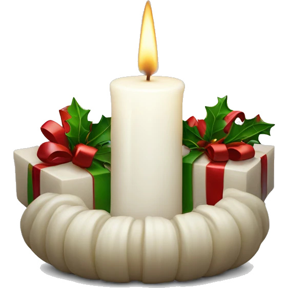 White candle christmas emoji