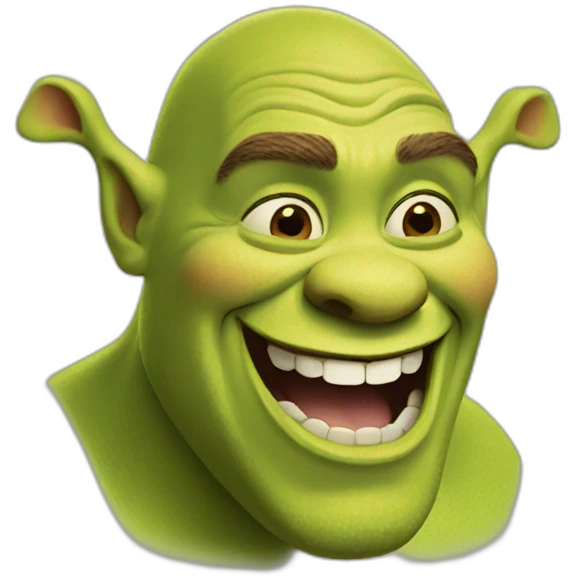 Shrek who laughs emoji