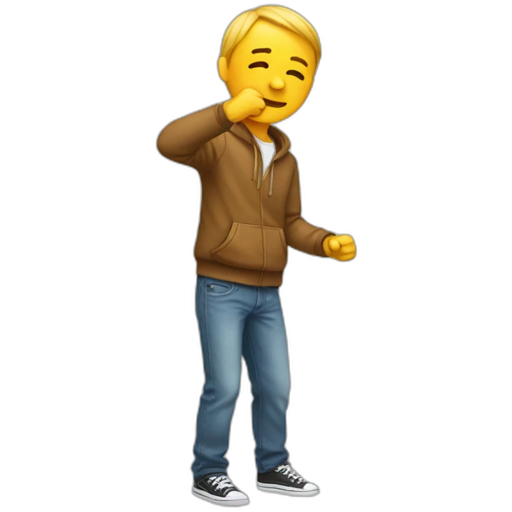 A person who dab emoji