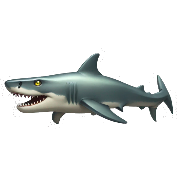 Full body edgy shiny shark-alligator-raptor emoji