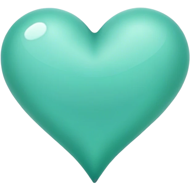 Sea green heart emoji