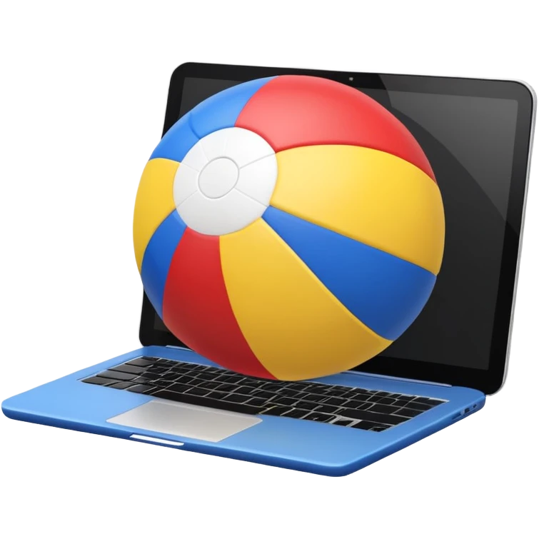 Beach ball + laptop emoji