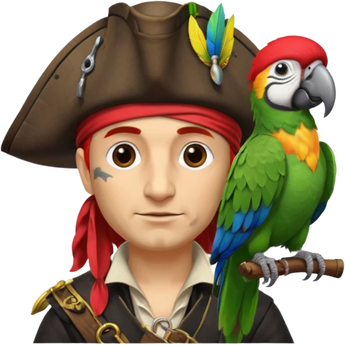 pirate and parrot emoji